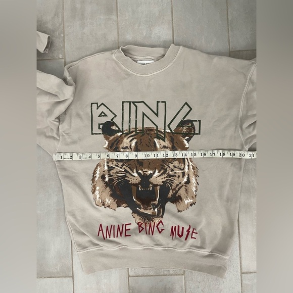 Anine Bing Tiger Graphic Crewneck Sweatshirt Size XS - Picture 7 of 7